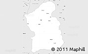 Silver Style Simple Map of Jamba