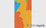 Political 3D Map of Kuvango