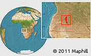 Satellite Location Map of Kuvango