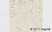 Shaded Relief Panoramic Map of Kuvango