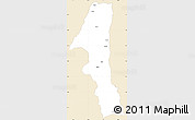 Classic Style Simple Map of Kuvango, single color outside