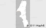 Gray Simple Map of Kuvango, cropped outside