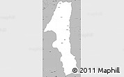Gray Simple Map of Kuvango