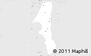 Silver Style Simple Map of Kuvango