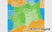 Political Shades Map of Huila