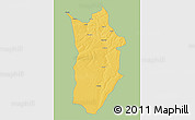 Savanna Style 3D Map of Matala, single color outside