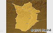 Physical Panoramic Map of Matala, darken