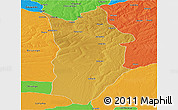 Physical Panoramic Map of Matala, political outside