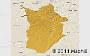 Physical Panoramic Map of Matala, shaded relief outside