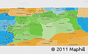 Political Shades Panoramic Map of Huila