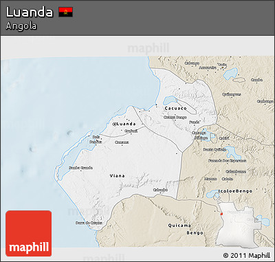 Classic Style 3D Map of Luanda