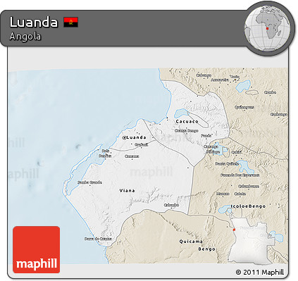 Classic Style 3D Map of Luanda