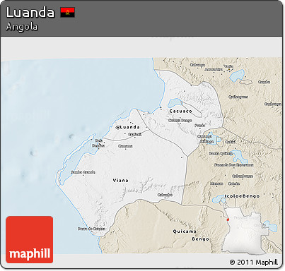 Classic Style 3D Map of Luanda