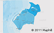 Political Shades 3D Map of Luanda, single color outside