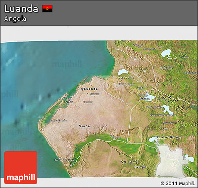 Satellite 3D Map of Luanda