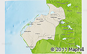 Shaded Relief 3D Map of Luanda, physical outside