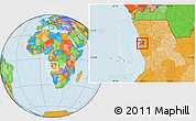 Political Location Map of Cacuaco