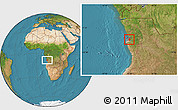 Satellite Location Map of Cacuaco