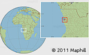 Savanna Style Location Map of Cacuaco