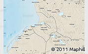 Shaded Relief Map of Cacuaco