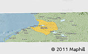 Savanna Style Panoramic Map of Cacuaco