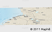 Shaded Relief Panoramic Map of Cacuaco