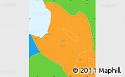 Political Simple Map of Cacuaco