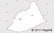Classic Style Simple Map of Luanda, cropped outside