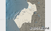 Shaded Relief Map of Luanda, darken