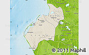 Shaded Relief Map of Luanda, physical outside