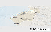 Shaded Relief Panoramic Map of Luanda, lighten