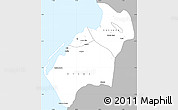Gray Simple Map of Luanda, single color outside