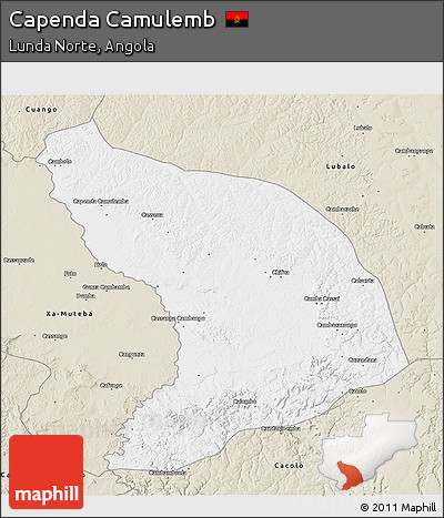 Classic Style 3D Map of Capenda Camulemb