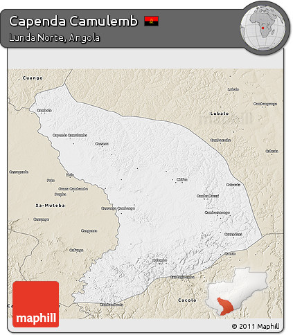 Classic Style 3D Map of Capenda Camulemb