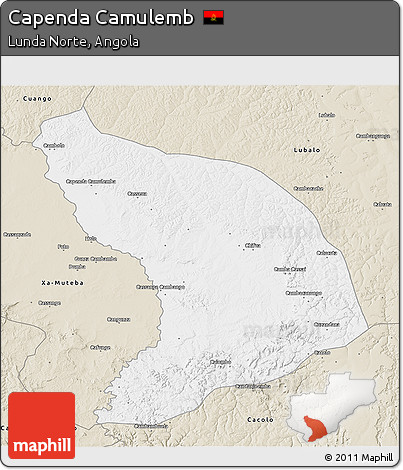 Classic Style 3D Map of Capenda Camulemb