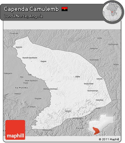 Gray 3D Map of Capenda Camulemb