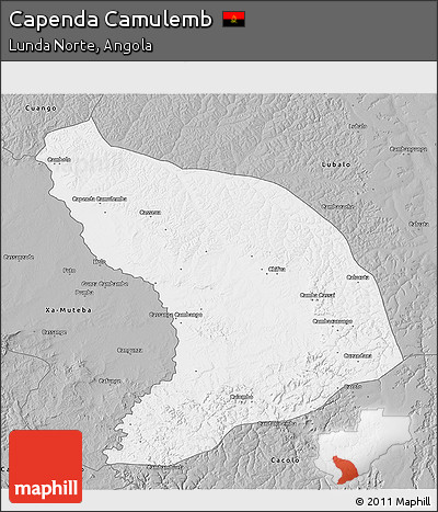 Gray 3D Map of Capenda Camulemb