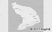 Gray 3D Map of Capenda Camulemb, single color outside