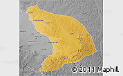Physical 3D Map of Capenda Camulemb, desaturated
