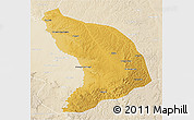 Physical 3D Map of Capenda Camulemb, lighten