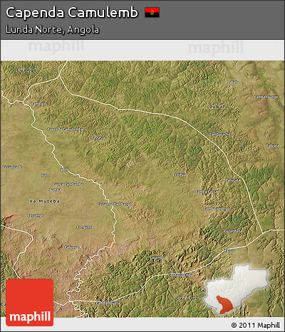Satellite 3D Map of Capenda Camulemb