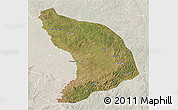 Satellite 3D Map of Capenda Camulemb, lighten