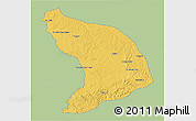 Savanna Style 3D Map of Capenda Camulemb, single color outside