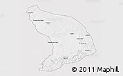 Silver Style 3D Map of Capenda Camulemb, single color outside