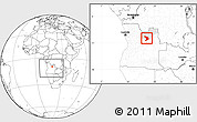 Blank Location Map of Capenda Camulemb, highlighted parent region, within the entire country