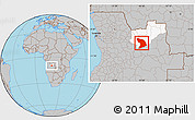 Gray Location Map of Capenda Camulemb, highlighted parent region