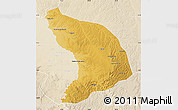 Physical Map of Capenda Camulemb, lighten