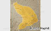 Physical Map of Capenda Camulemb, semi-desaturated