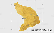 Physical Map of Capenda Camulemb, single color outside