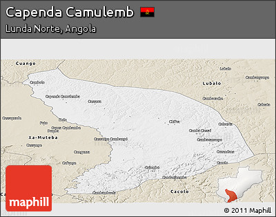 Classic Style Panoramic Map of Capenda Camulemb